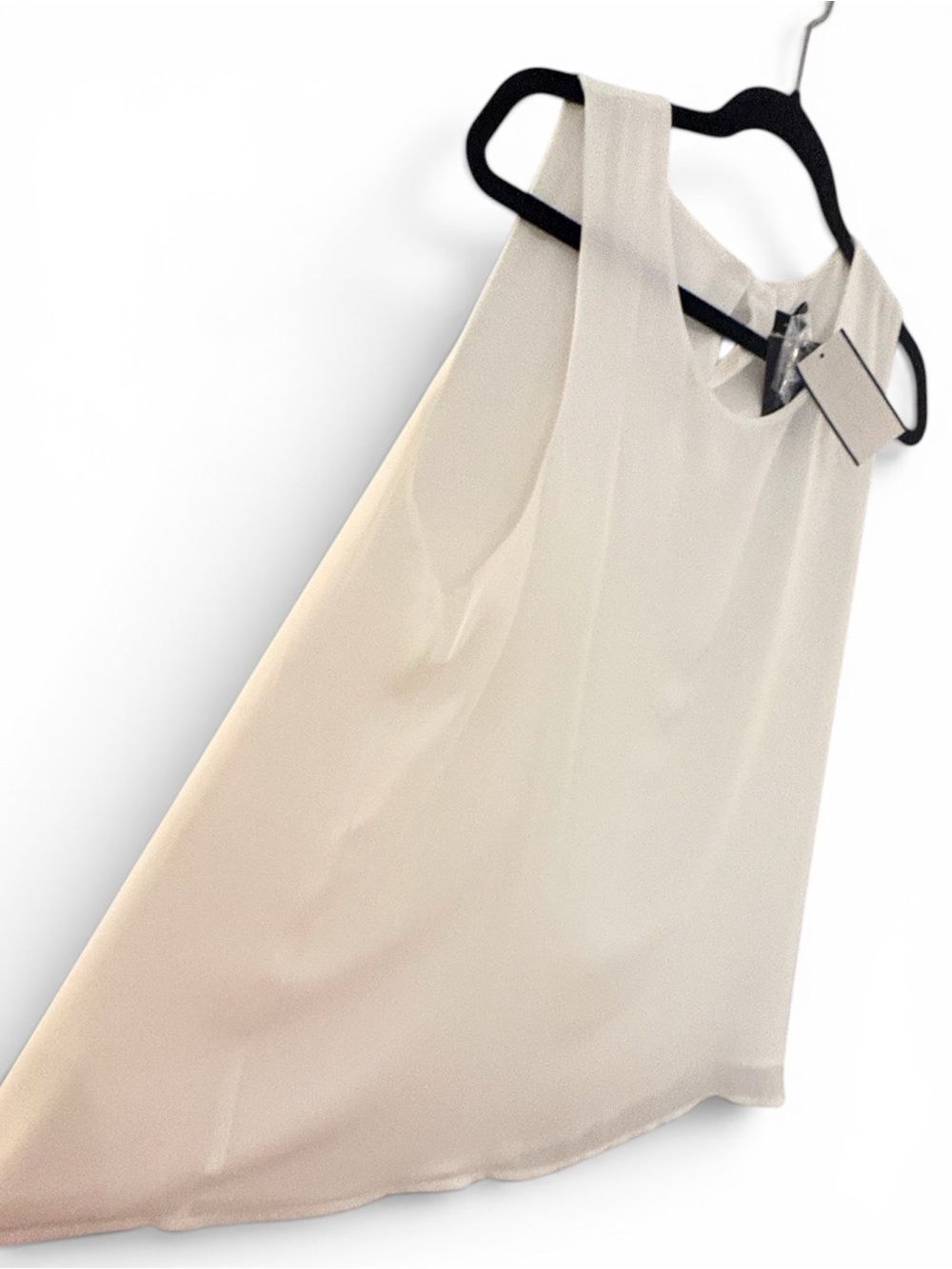 NWT Pleione Ivory Sleeveless Chiffon Blouse Size XL - Picture 4 of 12